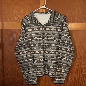 Men's Patterned Pullover Jacket